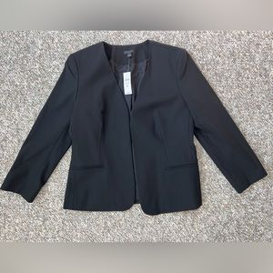 Ann Taylor Black Open Front Blazer Jacket